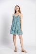 Robe bretelle col v à fleuri