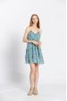 Robe bretelle col v à fleuri