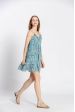 Robe bretelle col v à fleuri