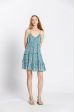 Robe bretelle col v à fleuri