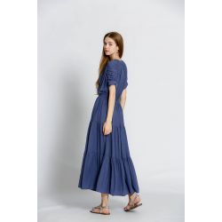 Robe uni col v