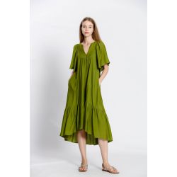 Robe uni col v