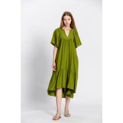 Robe uni col v