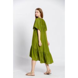 Robe uni col v